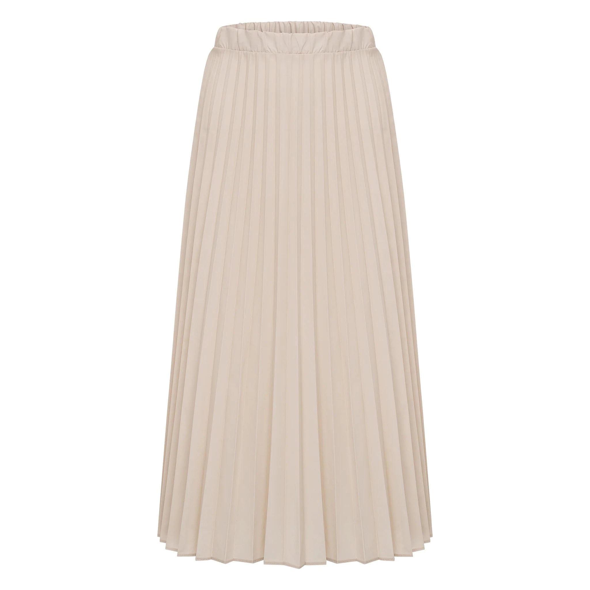 Pleated shop skirt cream