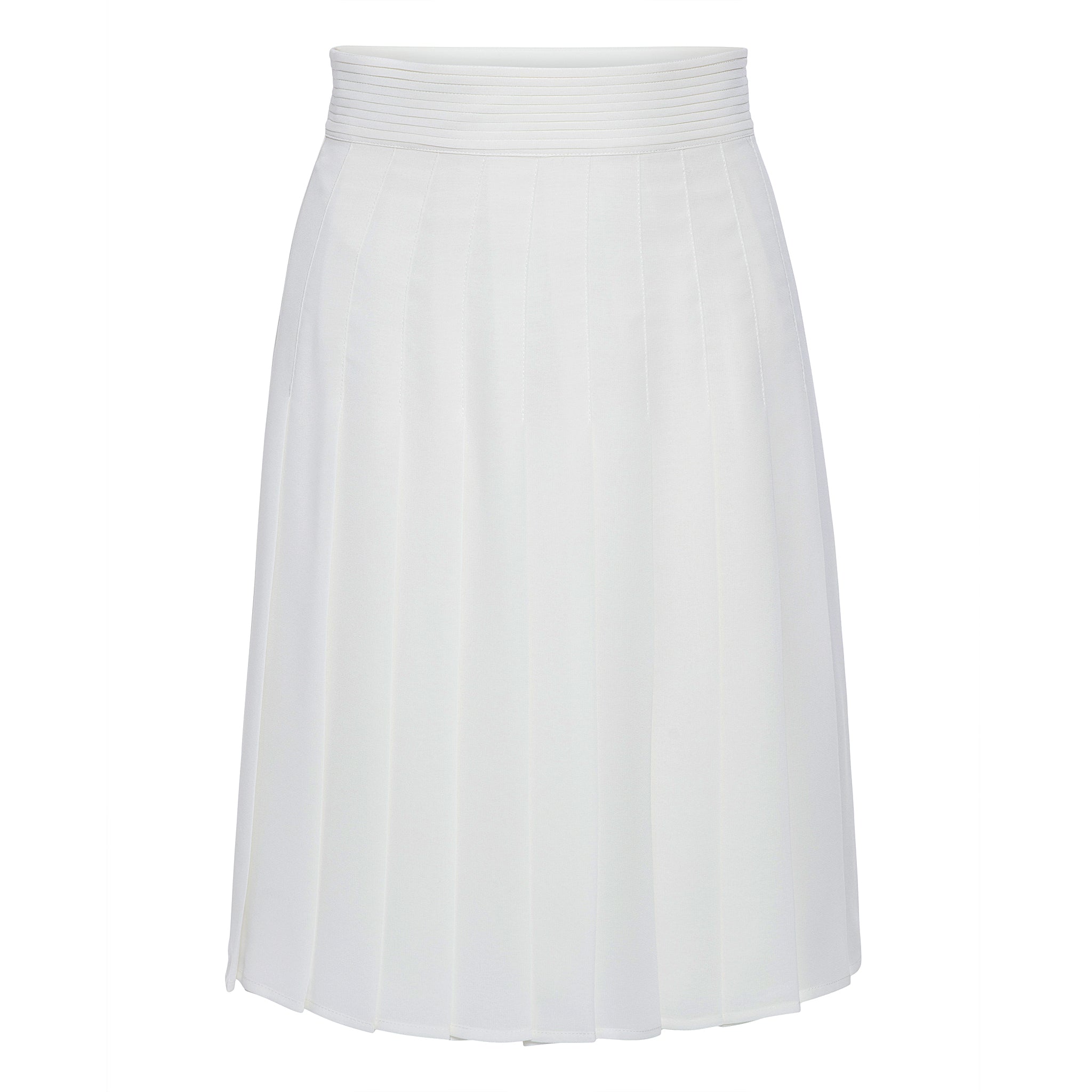 Ivory pleated skirt knee length hotsell