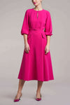 Maison Common Magenta Pink Belted Midi Dress Timeless Martha's Vineyard 