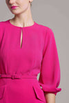 Maison Common Magenta Pink Belted Midi Dress Timeless Martha's Vineyard 