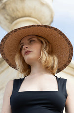 Bilbao Straw Hat - Leopard Trim