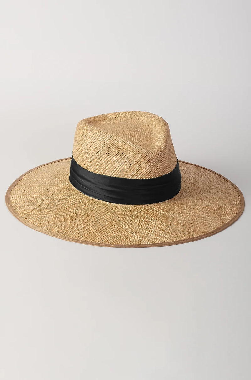 Dilara Latrous Bilbao Straw Hat Black Silk Band Timeless Martha's Vineyard