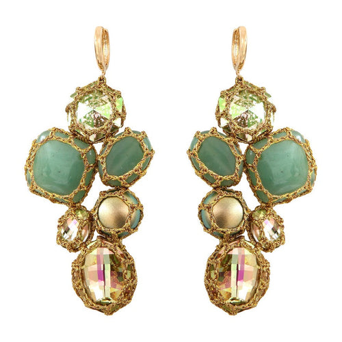 Boks & Baum Sea Foam Blue Bulle Drop Gemstone Earrings