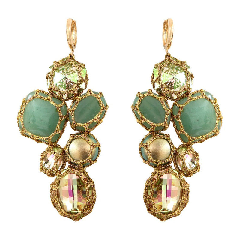 Boks & Baum Sea Foam Blue Bulle Drop Gemstone Earrings