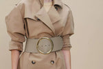 Vaincourt Taupe Large Round Buckle La Splendide Belt 