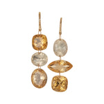 5 Octobre Citrine + Labradorite Triple Drop Earrings 