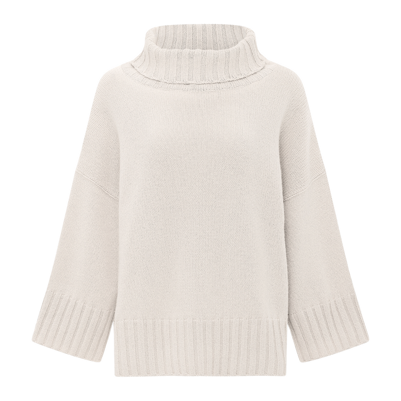 Alessandra Scottish Cashmere Sweater - Winter White