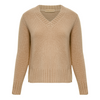Purotatto Cashmere V-Neck Sweater in Soft Camel Timeless Martha's Vineyard 