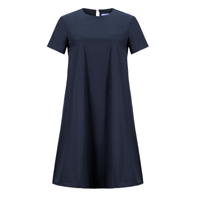 Anna Maria Paletti Deep Navy A-line Short Sleeve Dress  Timeless Martha's Vineyard 