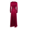 DESANTIS Bordeaux Silk Long Sleeve Gown Timeless Martha's Vineyard 