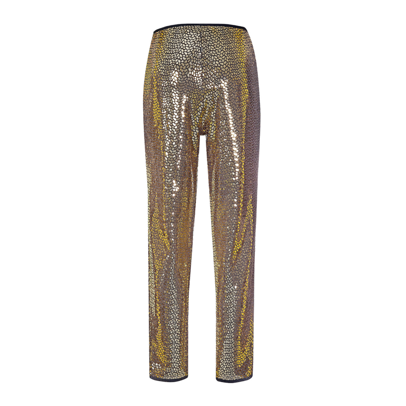 DESANTIS Metallic Gold + Black Trouser Pant