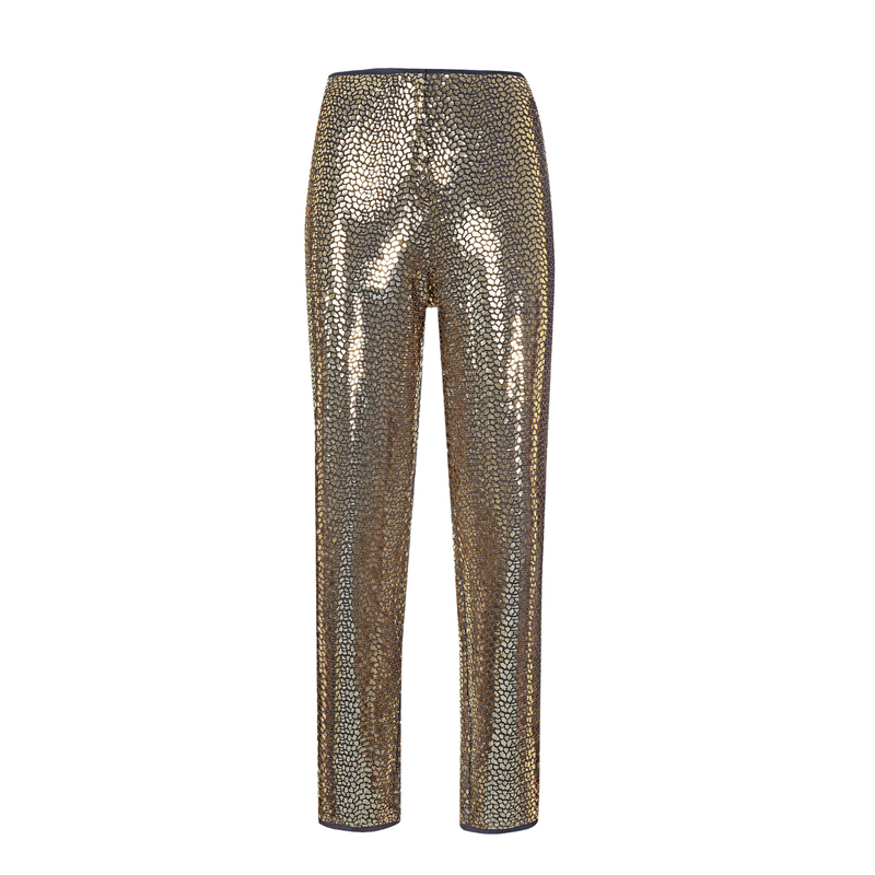 DESANTIS Metallic Gold + Black Trouser Pant