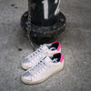 P448 John Peakary White + Pink Tumbled Leather Sneaker Timeless Martha's Vineyard 