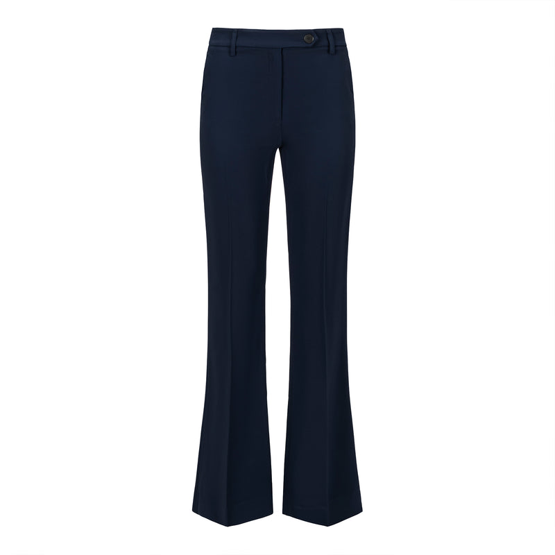 True Royal Bianca Stretch Navy Wide Leg Pant Timeless Martha's Vineyard 