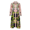 Kutnia Zeugma Geometric Pattern Silk Midi Dress