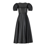 And Tate Irish Designer Black Taffeta Fit and Flare Dress Timeless Martha's Vineyard 