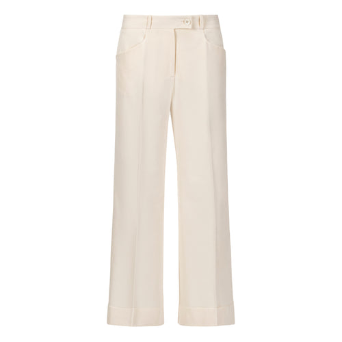 Margareth & Moi Couture Ivory Wide Leg Silk Pant Timeless Martha's Vineyard 