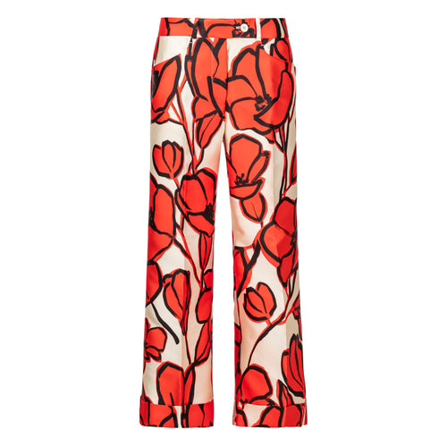 Margareth & Moi Couture Wide Leg Poppy Print Pant Timeless Martha's Vineyard 