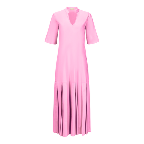 Purotatto Pink Elbow Sleeve Cotton Midi Dress Timeless Martha's Vineyard