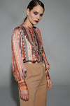 MILVA MI Printed Silk Blouse Timeless Martha's Vineyard