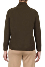 Purotatto Mock Neck Cashmere Sweater in Boar Brown Timeless Martha's Vineyard