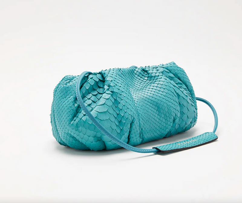 Biagini Turquoise Mini Python Crossbody Clutch Timeless Martha's Vineyard 