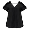 Meimeij V Neck Top - Black Timeless Martha's Vineyard