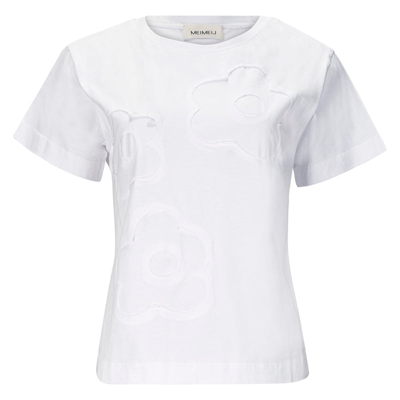 Meimeij Flower Tee - White Timeless Martha's Vineyard