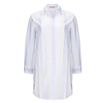 Purotatto Long Cotton Striped Shirt Timeless Martha's Vineyard