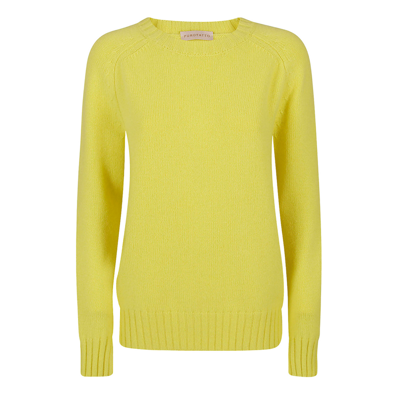 Cashmere Crewneck Sweater - Limoncello