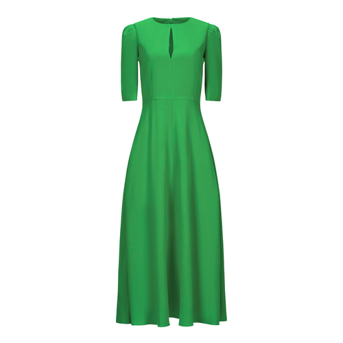 And Tate Irish Designer Kelly Green Crepe Maxi Dress Timeless Martha's Vineyard 