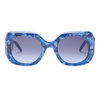 Round Acetate Sunglasses - Denim Blue