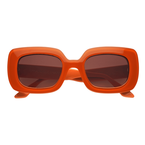 Emmanuelle Khanh Orange Pamela Square Sunglasses