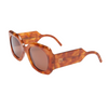 Emmanuelle Khanh Tabacco Round Acetate Sunglasses Timeless Martha's Vineyard 