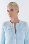 Olanda Knit Cotton Cardigan - Light Blue