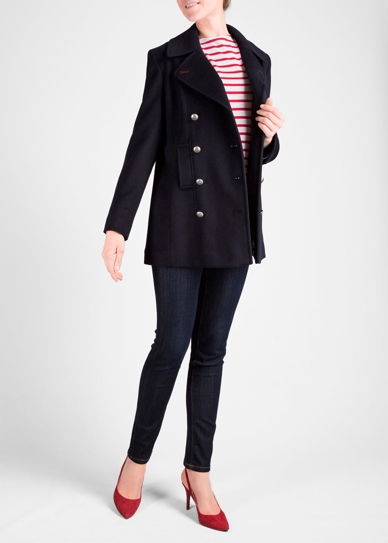 Anchor Button Lapel Coat - Women - Ready-to-Wear
