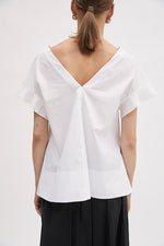 Meimeij V Neck Top - White Timeless Martha's Vineyard