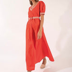 Purotatto Belted Summer Dress - Persimmon Timeless Martha's Vineyard