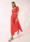 Purotatto Belted Summer Dress - Persimmon Timeless Martha's Vineyard