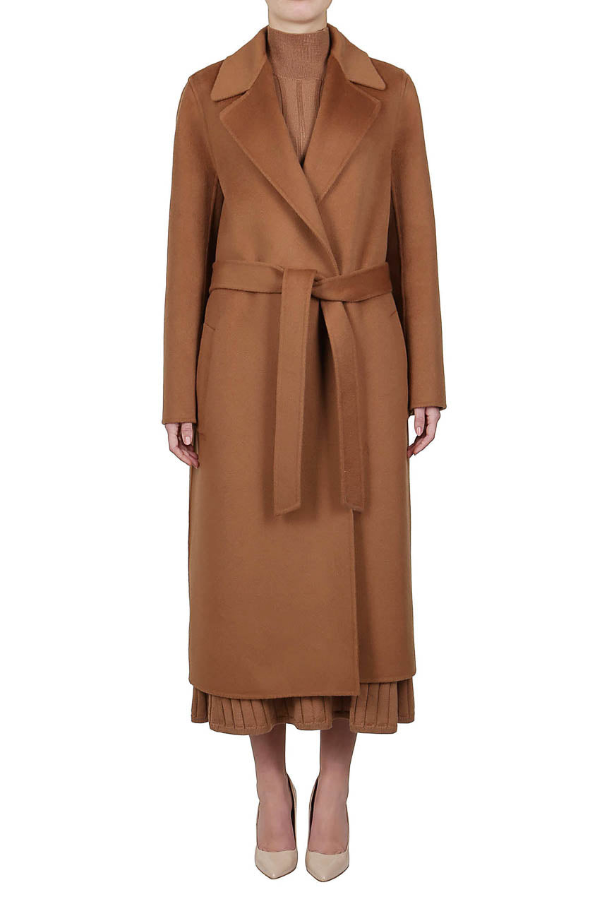 Martha\'s Cashmere Wool Timeless Purotatto Vineyard Belted and Coat