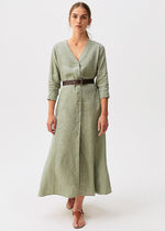 Rosso35 Linen Dress - Beige Timeless Martha's Vineyard